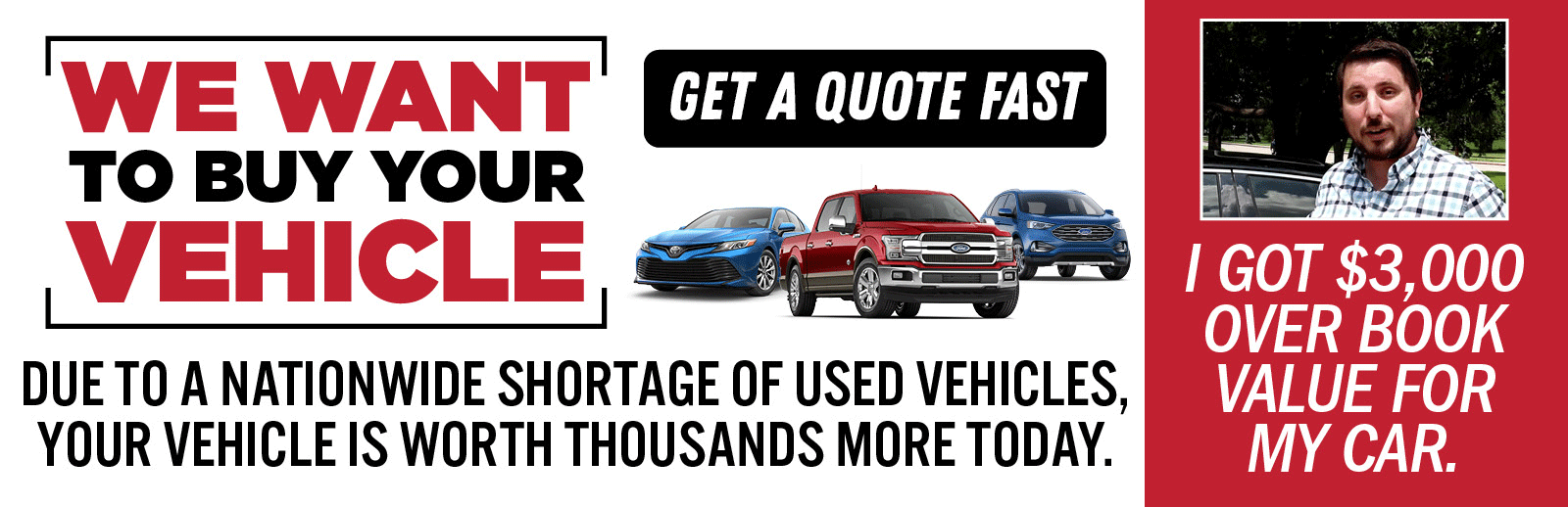 We Want To Buy Your Vehicle