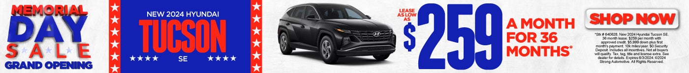 New 2024 Hyundai Tucson | $259/mo for 36 mos* | Act Now